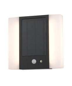 IM3 LAMPARA APLIQUE SOLAR CUADRADO C/SENSOR DE MOVIMIENTO 3000K 189011WSSL-LEDWW-BK LUZ CALIDA
