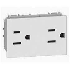 BT LIVING NOW TOMA DOBLE POLARIZADO BLANCO KW4188