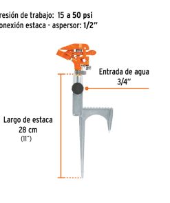 TRUPER REGADERA METAL C/ESTACA ASP-11R (10323)