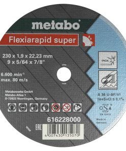METABO DISCO CORTAR ACERO INOXFLEXI/ 9 5/64 616228 (505088) FINO