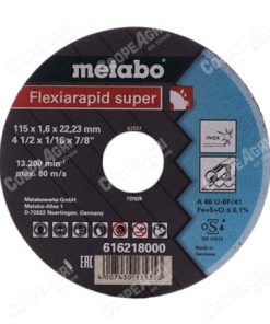 METABO DISCO P/CORTE ACERO CONICO 4.1/2 16219 (505084)