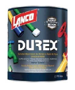 LANCO ANTICORROSIVO AGUA MATE DUREX BLANCO DE736 (1/4)