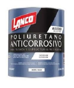 LANCO ANTICORROSIVO POLIURETANO P/TECHO NEGRO MM92 (1/4)