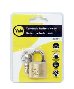 YALE CANDADO ITALIANO 30MM 110-30 ESPIGA CORTA 1106