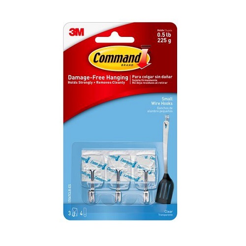 3M GANCHO ADHESIVO T/METAL PEQ 17067CLR-ES 3PZ