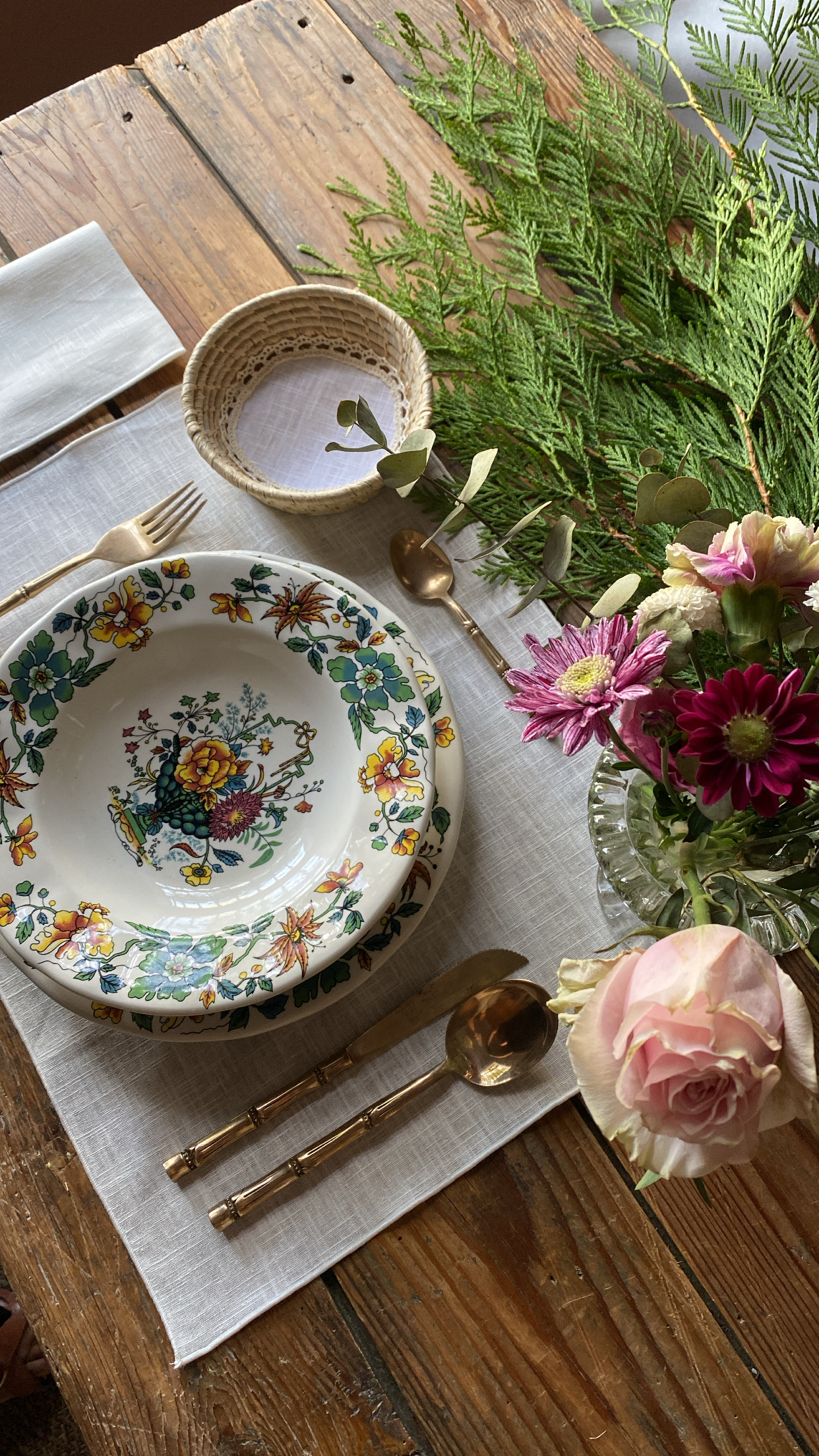 Set Individual y Servilleta Blanca