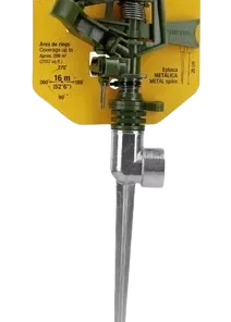 ASPERSOR VERDE PLASTICO ESTACA METAL