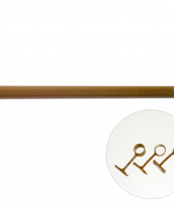 CAÑO PARA CORTINA 2.5 MTS CON SOPORTE MARRON TABACO – CÓD: 1653
