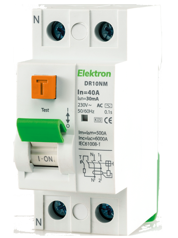 DISYUNTOR DIFERENCIAL 2P 25A ELEKTRON DR8N – CÓD: 1131