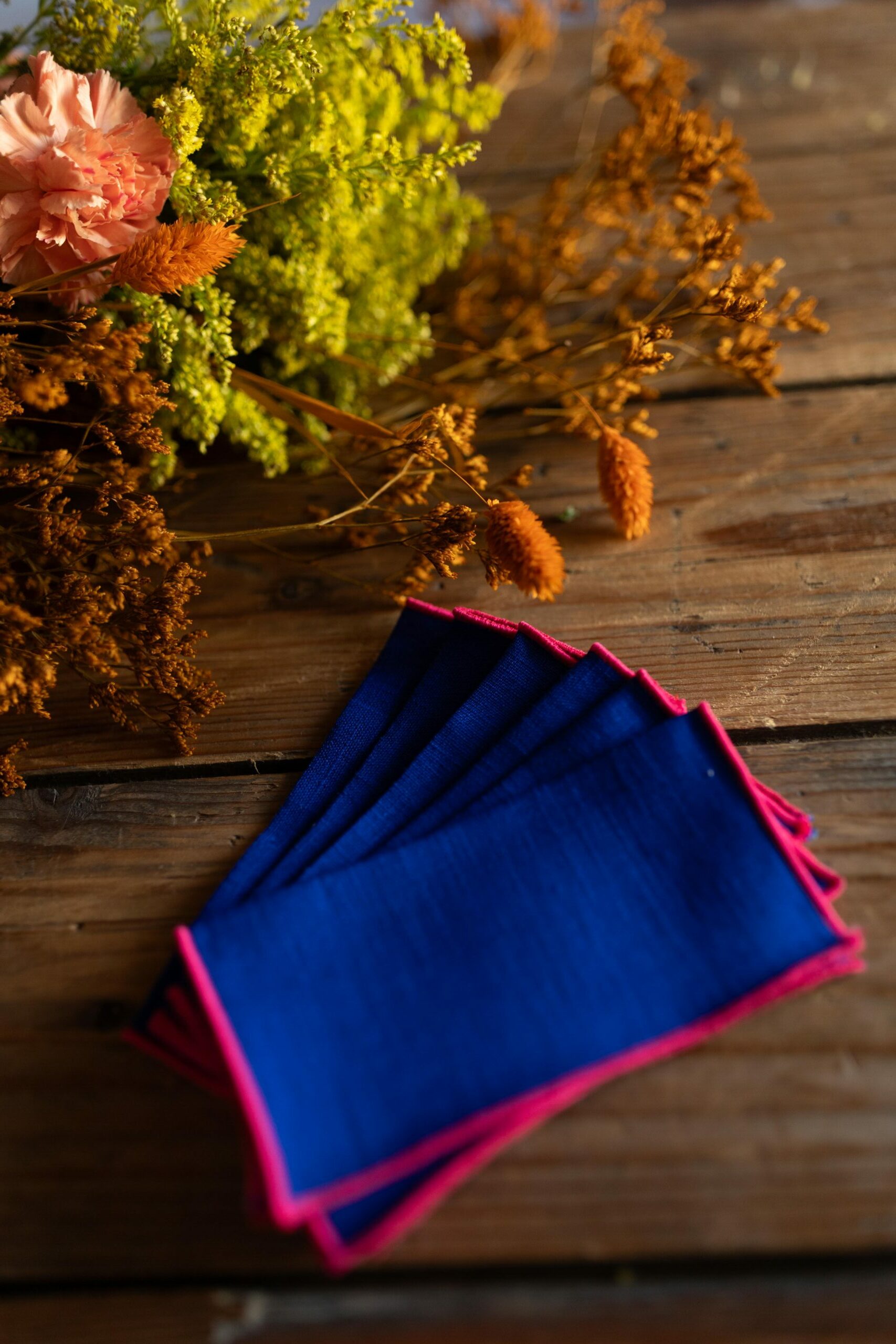 Servilletas Aperitivo Azulinas Fucsia