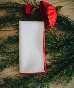 Servilleta festón rojo