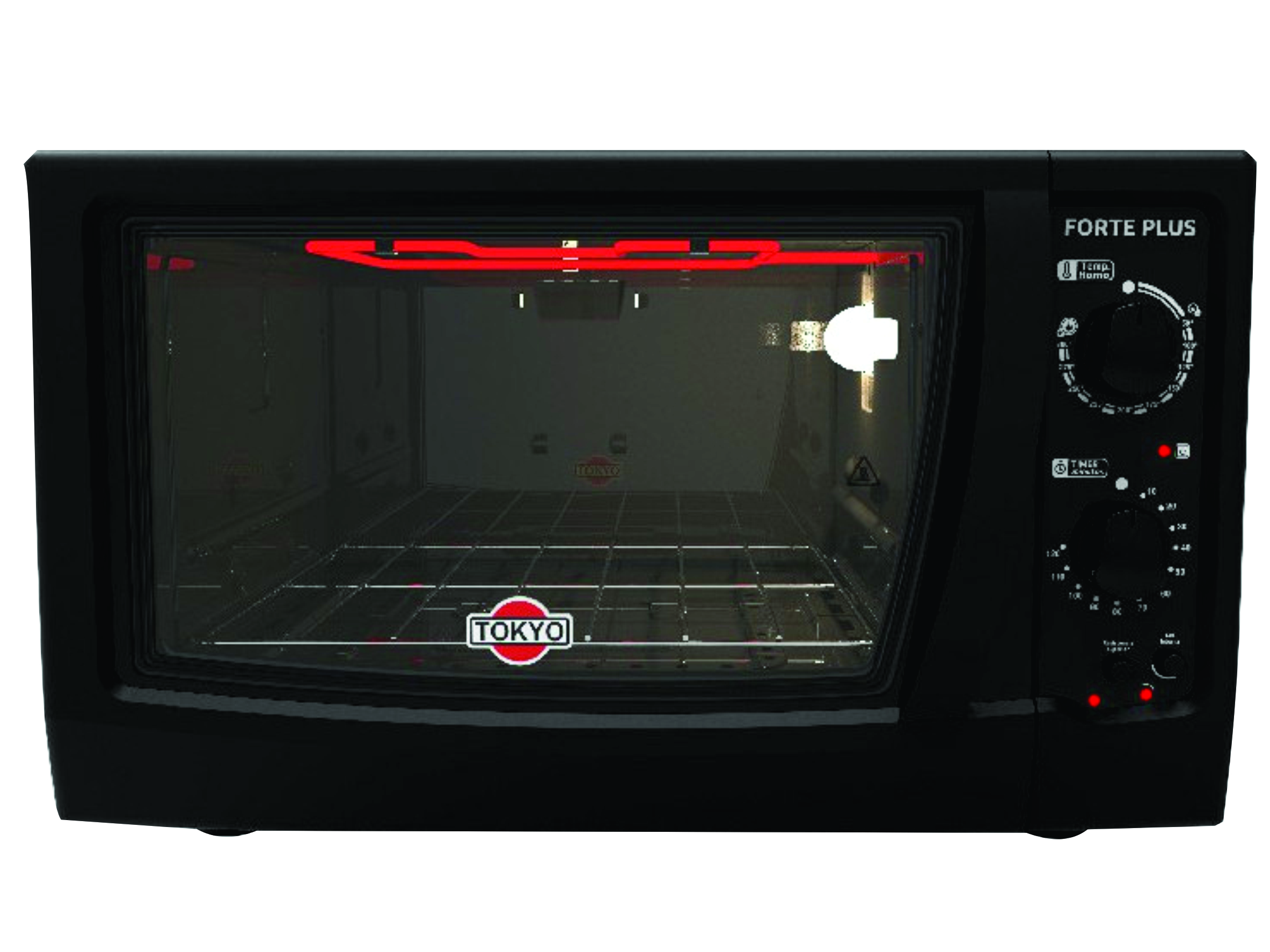 HORNO ELÉCTRICO TOKYO FORTE PLUS NEGRO 44LTS 300°C TIMER 120MIN