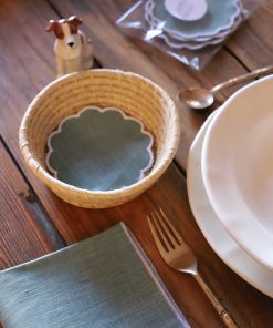 Pañitos platitos de pan azul claro