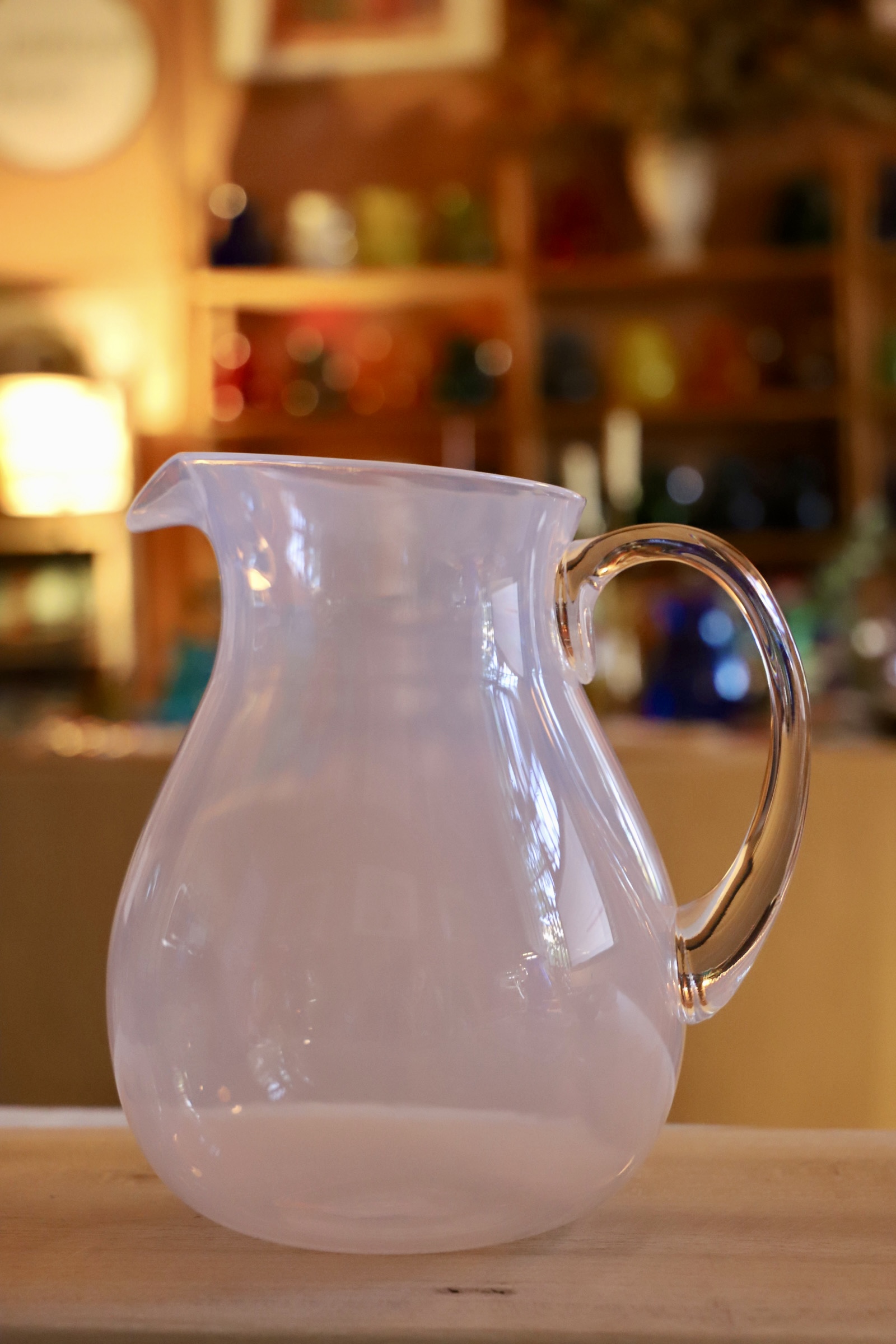 Jarra metacrilato Blanca- transparente