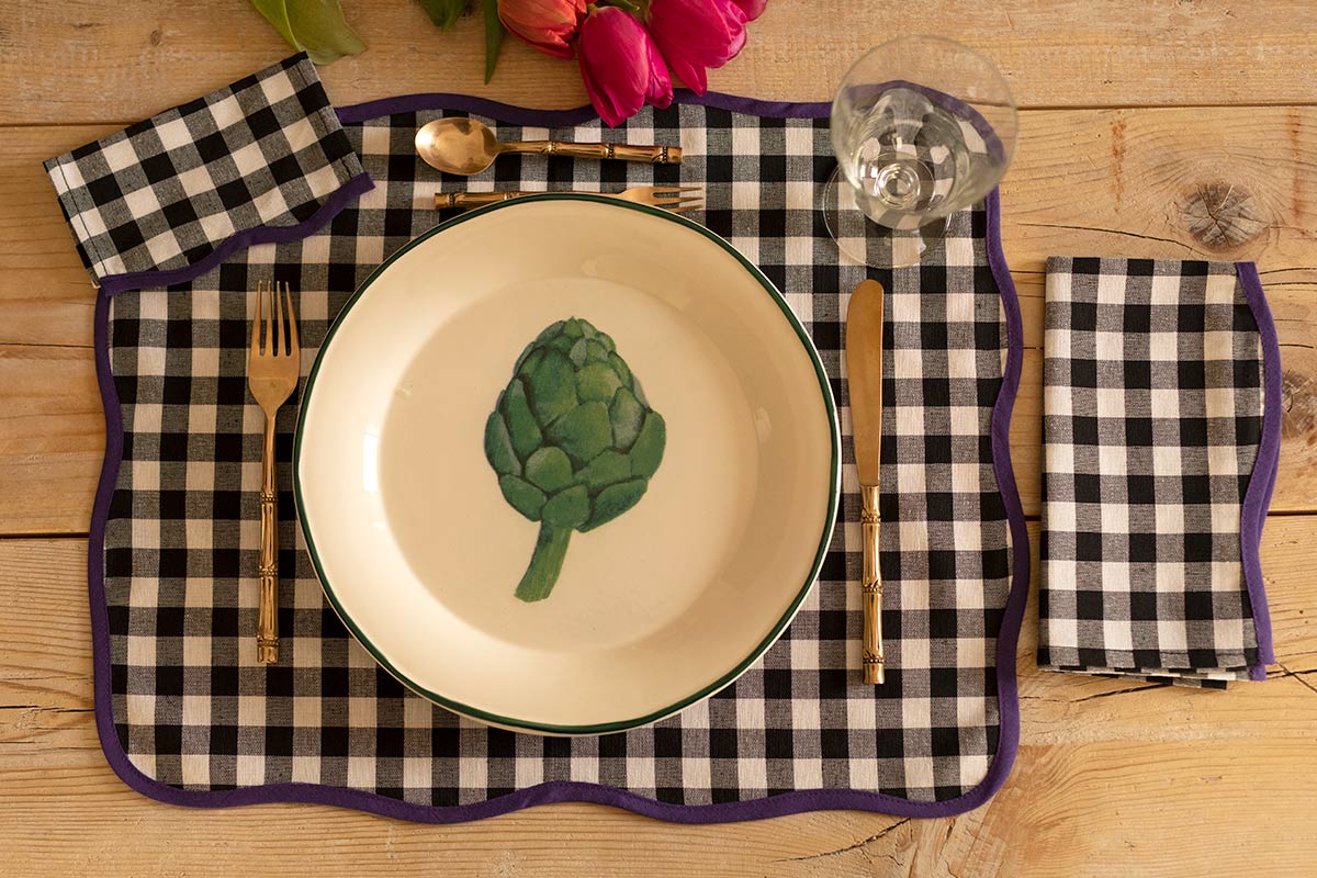 Individual Vichy Morado