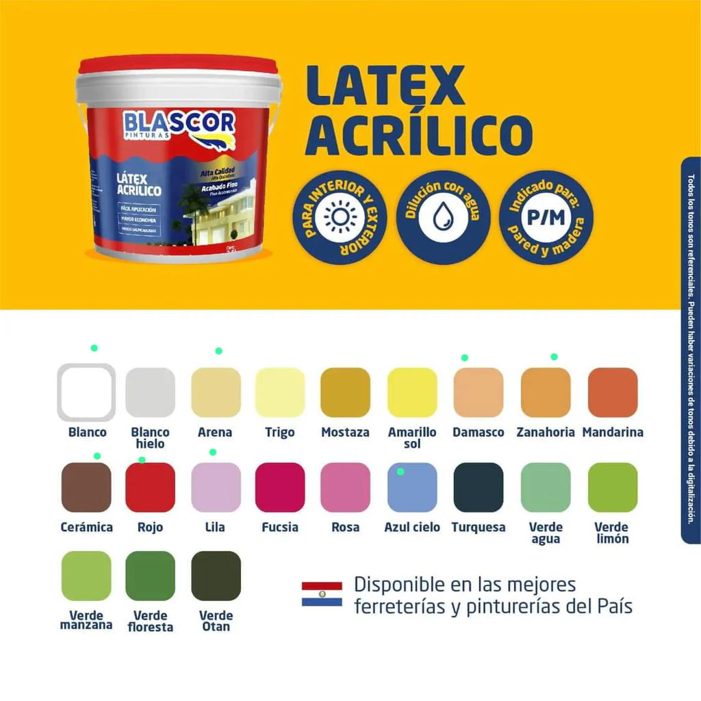 LATEX ACRILICO 3.6LTS BLANCO BLASCOR – CÓD: 379 - Image 2