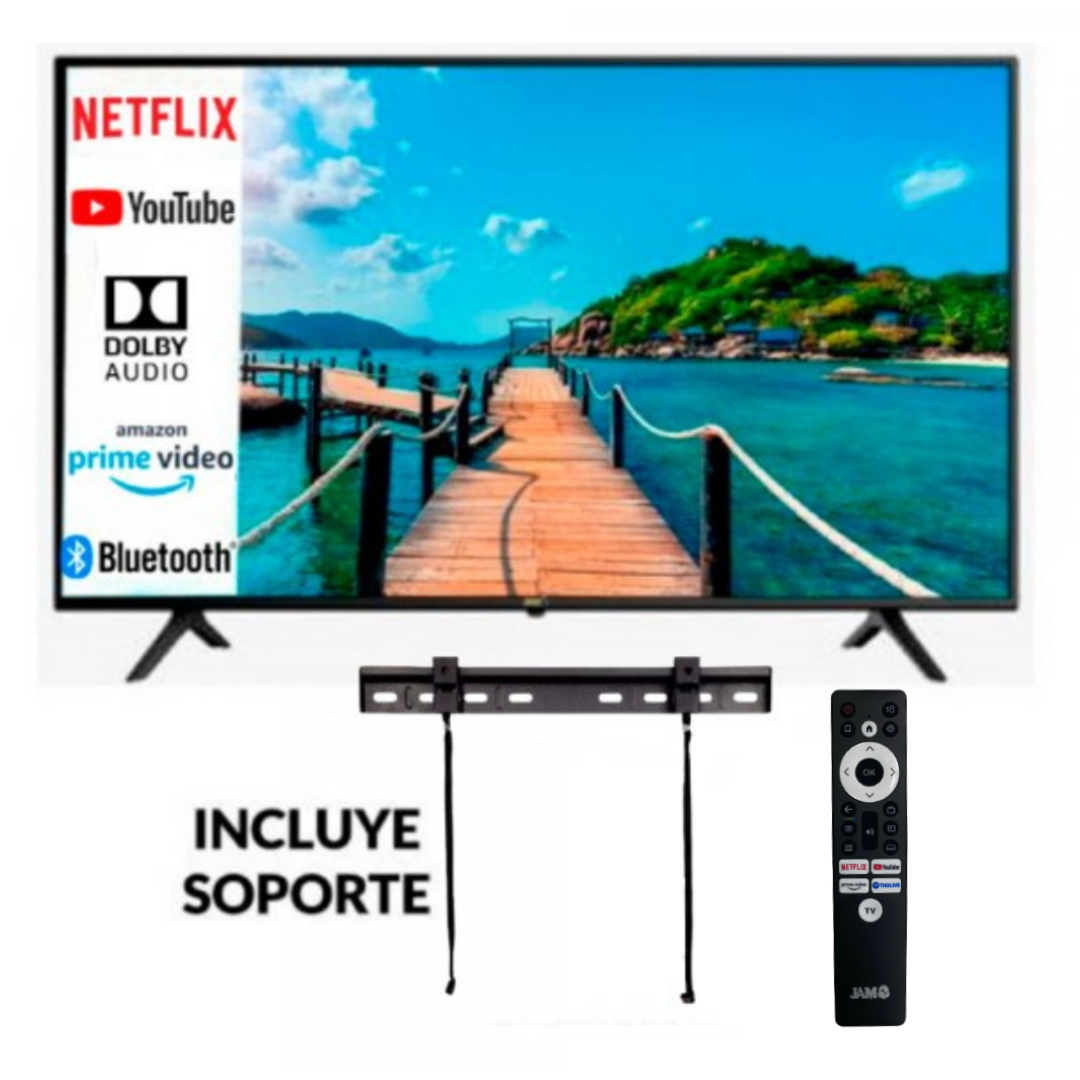 TELEVISOR JAM 43″ FHD SMART C/ BLUETOOTH Y SOPORTE