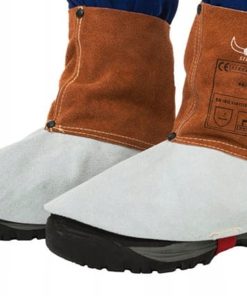 Polainas Lava Brown™ en cuero largo 15 cm (par)